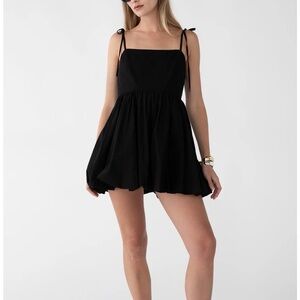 Oak + Fort Bubble Hem Mini Dress